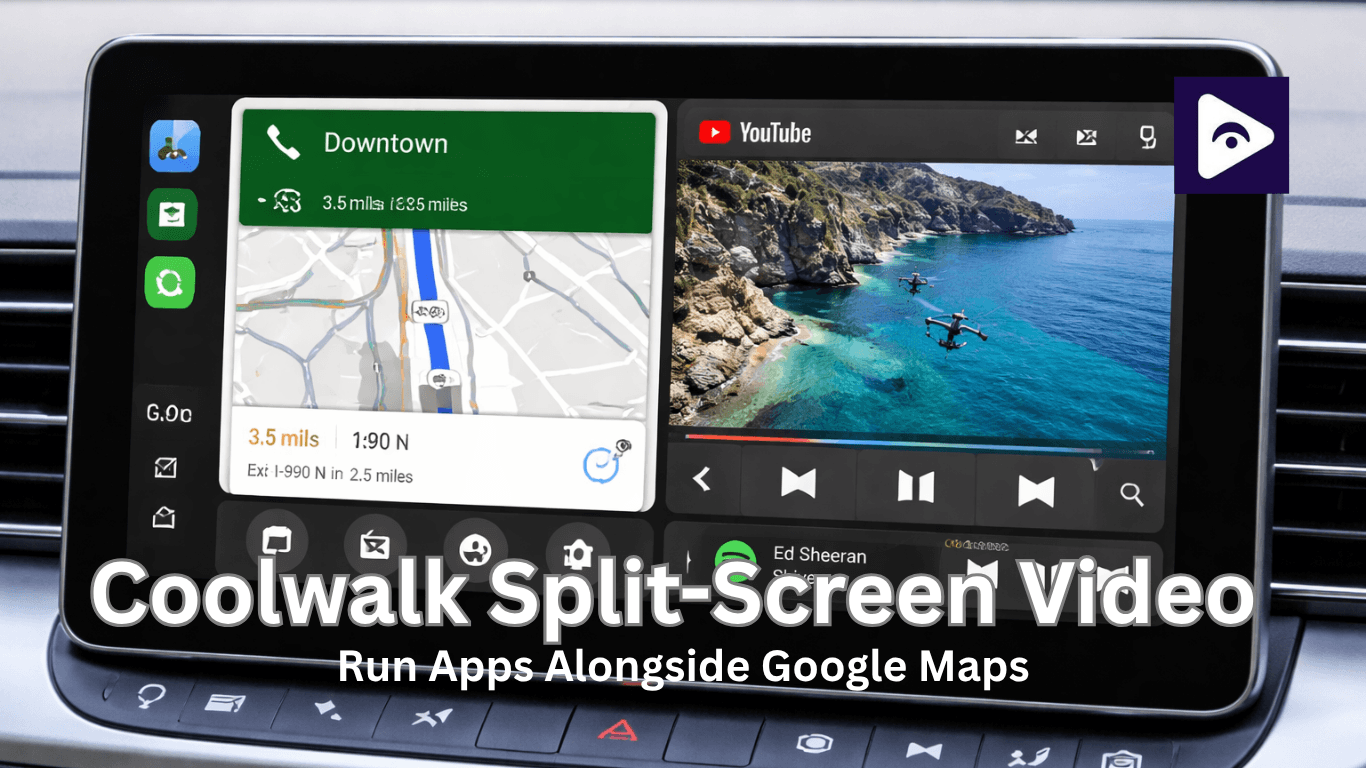 Coolwalk Split-Screen Video: Run Apps Alongside Google Maps